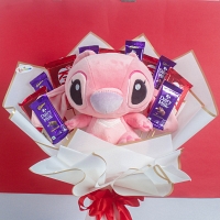 Pink Plush Toy Chocolate Bouquet